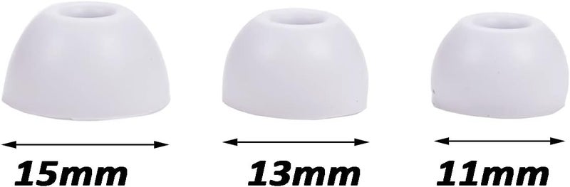 luakesa Replacement Silicone Tips Earbuds Buds Eartips Set for Beats Studio Buds Earphone Headphones,6 Pairs (White) - Image 3